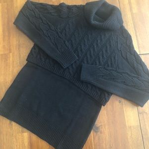 Venus black twofer turtleneck sweater Small